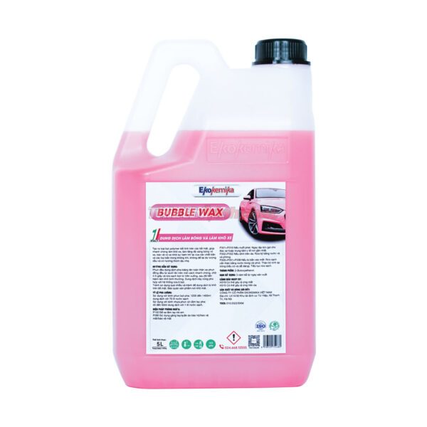 Dung dịch làm bóng và bảo vệ thân xe Ekokemika Bubble Wax – 5 Lít